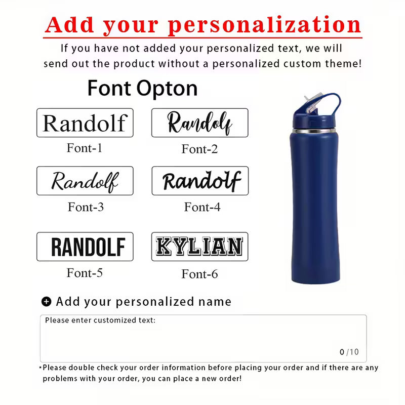 ThirstPeak Personalized  Premium Insulation Bottle