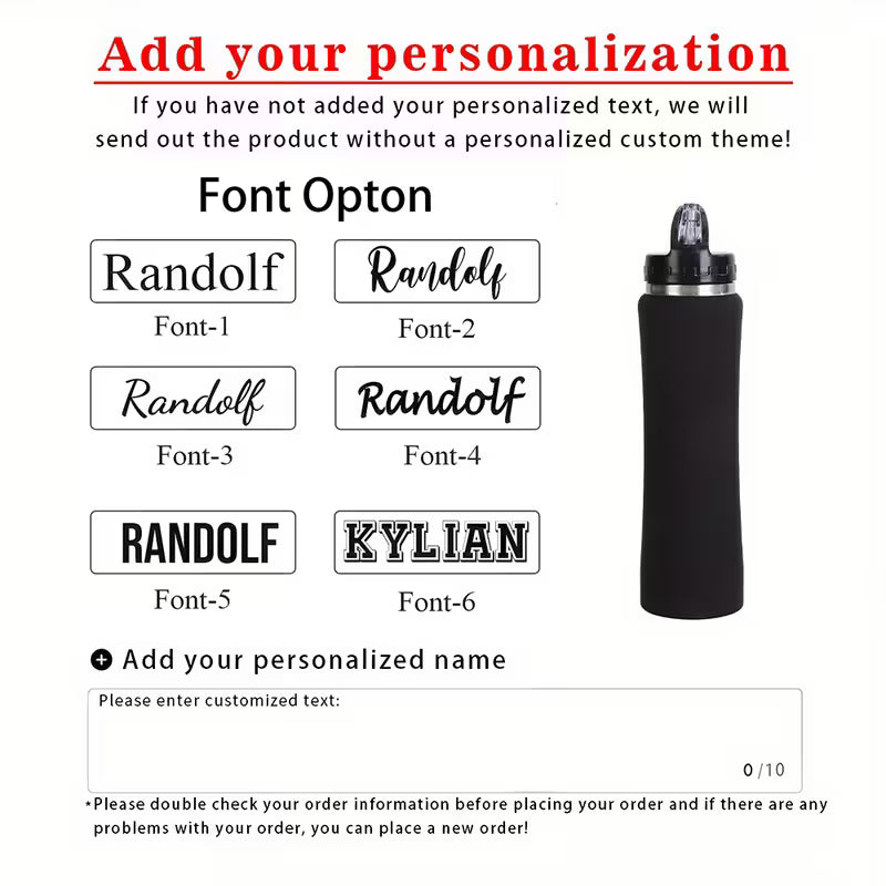 ThirstPeak Personalized  Premium Insulation Bottle
